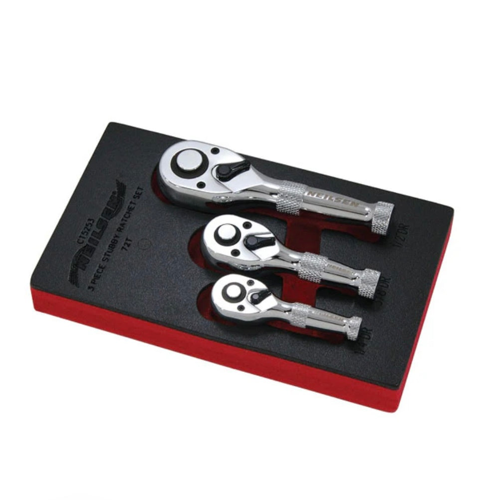 CT5253 - 3PC STUBBY RATCHET SET