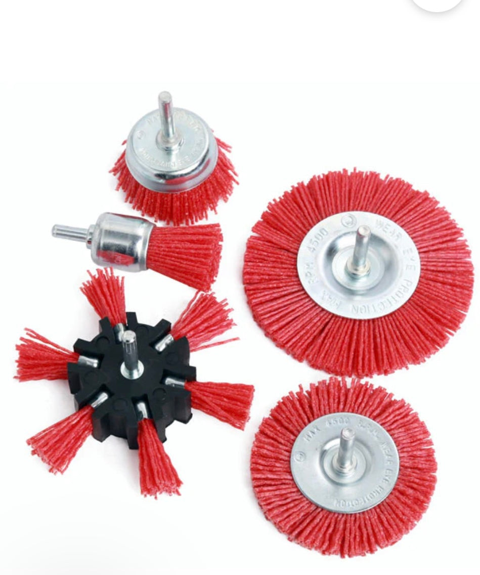 CT5247 - 5PC NYLON ROTARY BRUSH SET